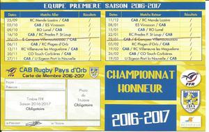 Abonnement 2016/2017 ....