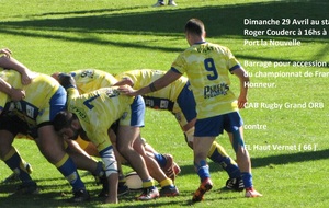 Barrage pour les 32° du Championnat de France