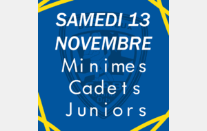 Gros programme du Samedi 13 Novembre