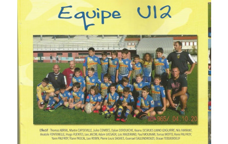 Rentree des classes pour l'école de rugby ..