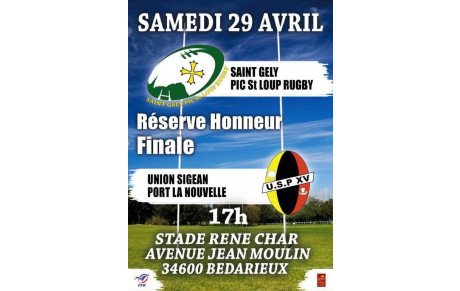 finale championnat réserve honneur  ...