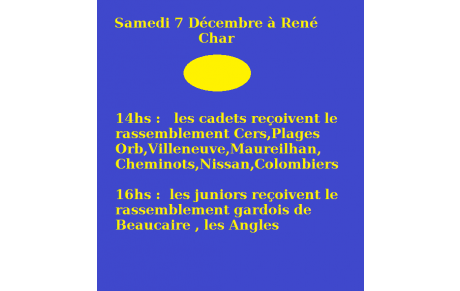 les cadets et les juniors à René Char